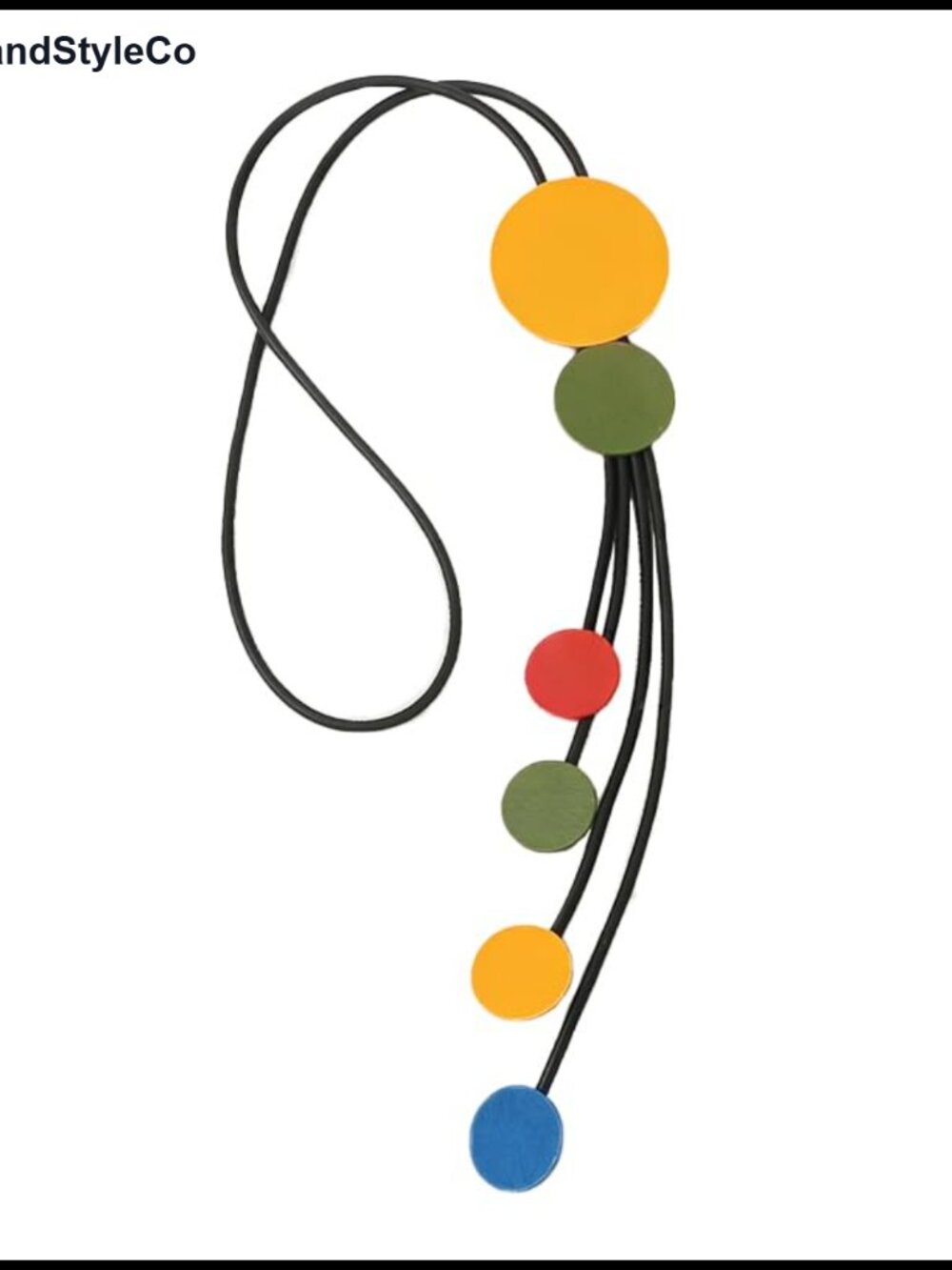 Aishenya Handmade Rubber Wood Disc Necklace Long Gothic